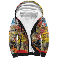 Black Her Story Graffiti Queen Sherpa Hoodie Black Woman Empowerment - Wonder Print Shop