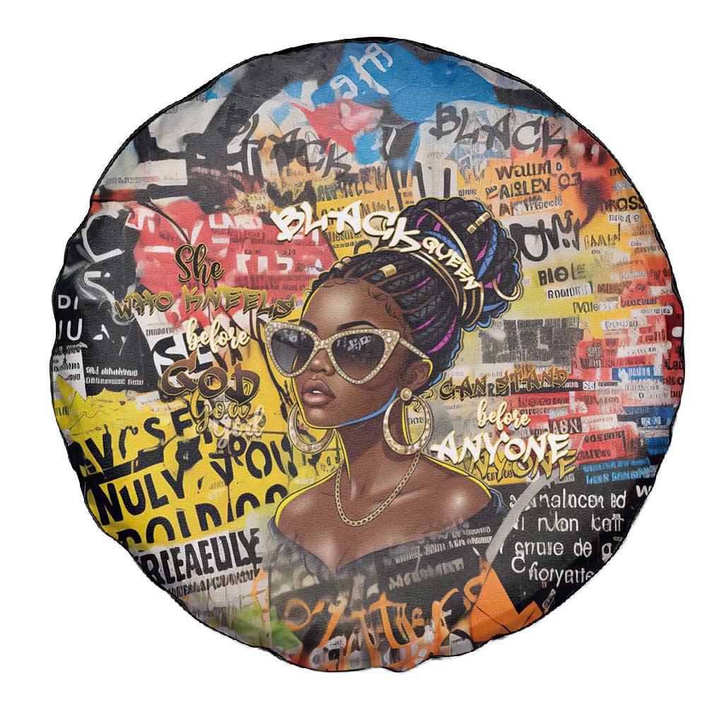 Black Her Story Graffiti Queen Spare Tire Cover Black Woman Empowerment - Wonder Print Shop