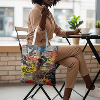Black Her Story Graffiti Queen Tote Bag Black Woman Empowerment - Wonder Print Shop