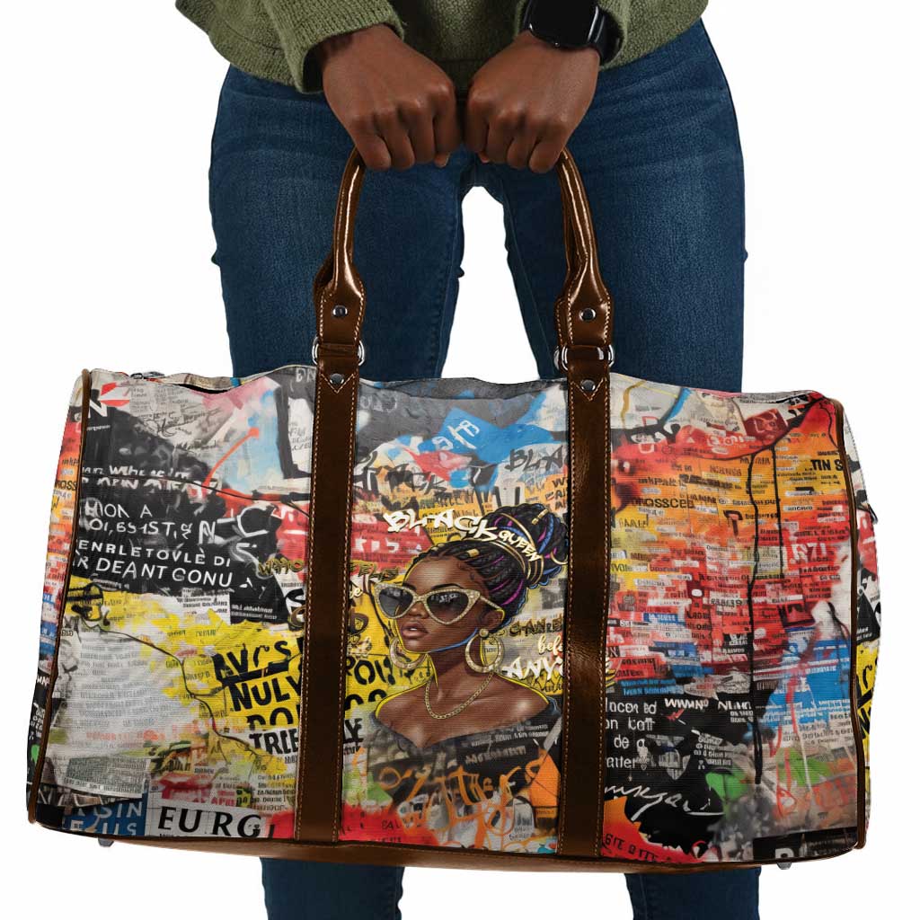 Black Her Story Graffiti Queen Travel Bag Black Woman Empowerment - Wonder Print Shop