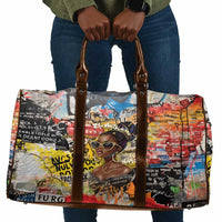 Black Her Story Graffiti Queen Travel Bag Black Woman Empowerment - Wonder Print Shop