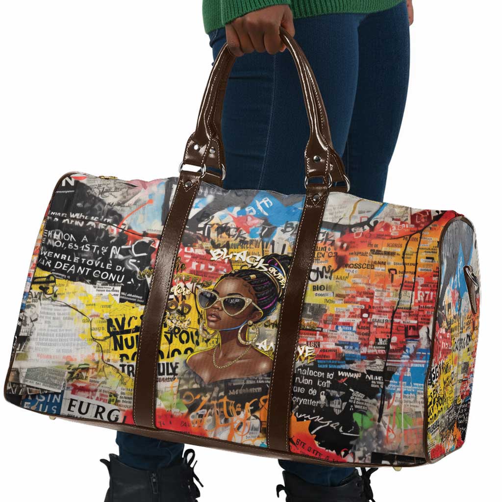 Black Her Story Graffiti Queen Travel Bag Black Woman Empowerment - Wonder Print Shop