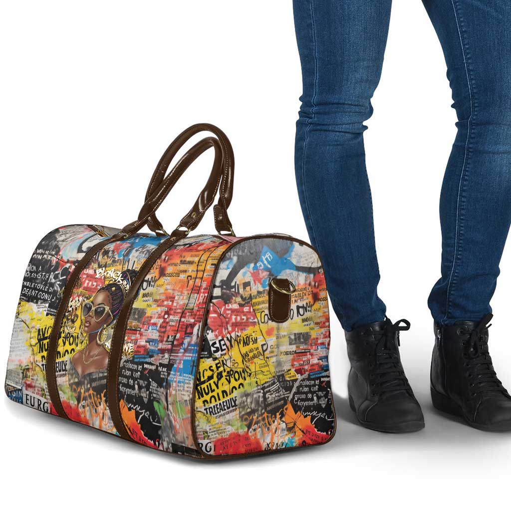 Black Her Story Graffiti Queen Travel Bag Black Woman Empowerment - Wonder Print Shop