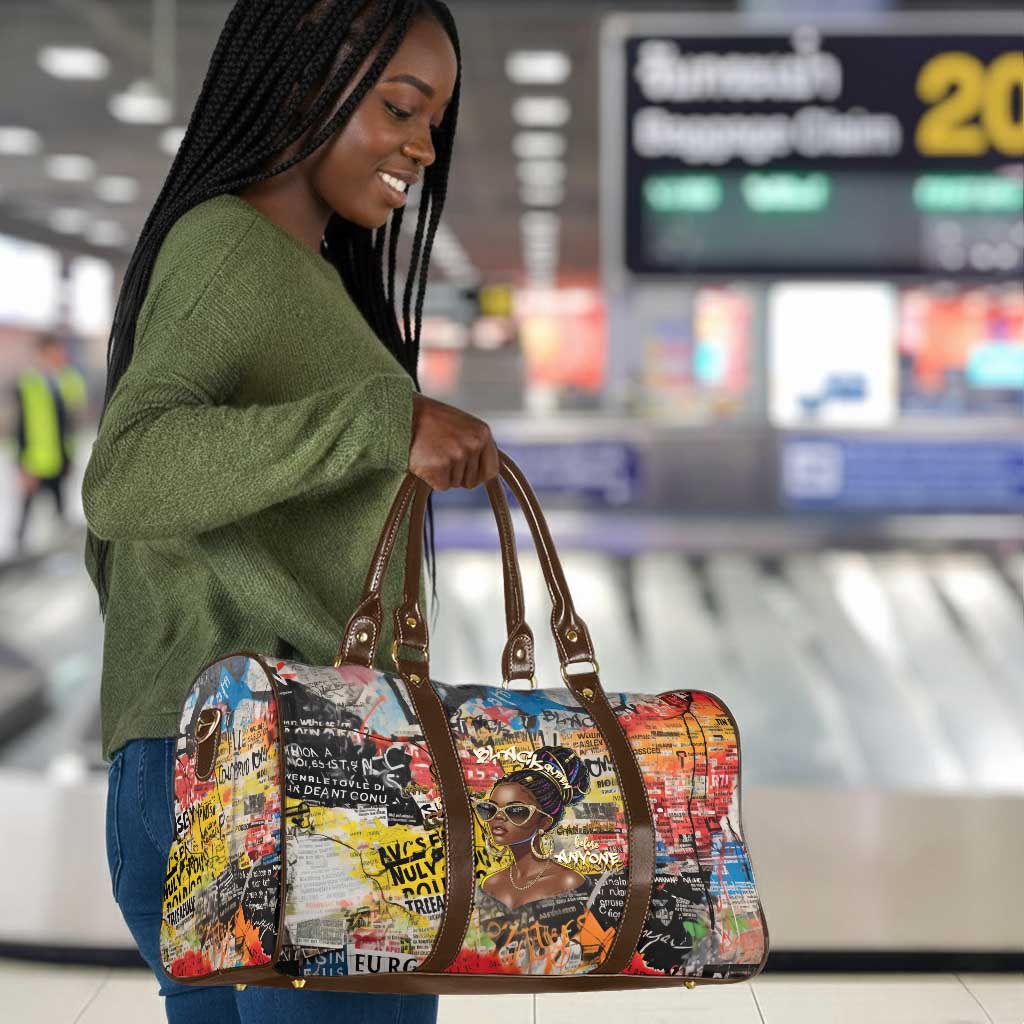 Black Her Story Graffiti Queen Travel Bag Black Woman Empowerment - Wonder Print Shop