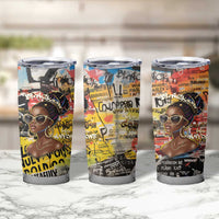 Black Her Story Graffiti Queen Tumbler Cup Black Woman Empowerment - Wonder Print Shop