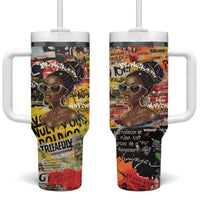 Black Her Story Graffiti Queen Tumbler With Handle Black Woman Empowerment - Wonder Print Shop