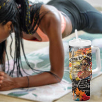 Black Her Story Graffiti Queen Tumbler With Handle Black Woman Empowerment - Wonder Print Shop