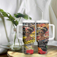 Black Her Story Graffiti Queen Tumbler With Handle Black Woman Empowerment - Wonder Print Shop