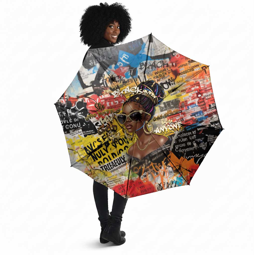 Black Her Story Graffiti Queen Umbrella Black Woman Empowerment - Wonder Print Shop