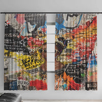 Black Her Story Graffiti Queen Window Curtain Black Woman Empowerment - Wonder Print Shop