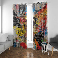 Black Her Story Graffiti Queen Window Curtain Black Woman Empowerment - Wonder Print Shop