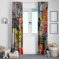 Black Her Story Graffiti Queen Window Curtain Black Woman Empowerment - Wonder Print Shop