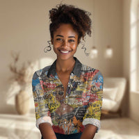 Black Her Story Graffiti Queen Women Casual Shirt Black Woman Empowerment - Wonder Print Shop