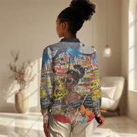 Black Her Story Graffiti Queen Women Casual Shirt Black Woman Empowerment - Wonder Print Shop