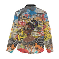 Black Her Story Graffiti Queen Women Casual Shirt Black Woman Empowerment - Wonder Print Shop