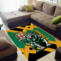 Jamaica Lion Area Rug Coat Of Arms - Sporty Style