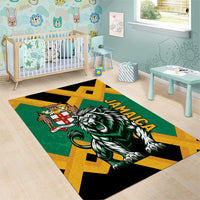 Jamaica Lion Area Rug Coat Of Arms - Sporty Style