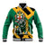 Jamaica Lion Baseball Jacket Coat Of Arms - Sporty Style
