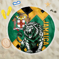 Jamaica Lion Beach Blanket Coat Of Arms - Sporty Style