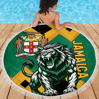 Jamaica Lion Beach Blanket Coat Of Arms - Sporty Style
