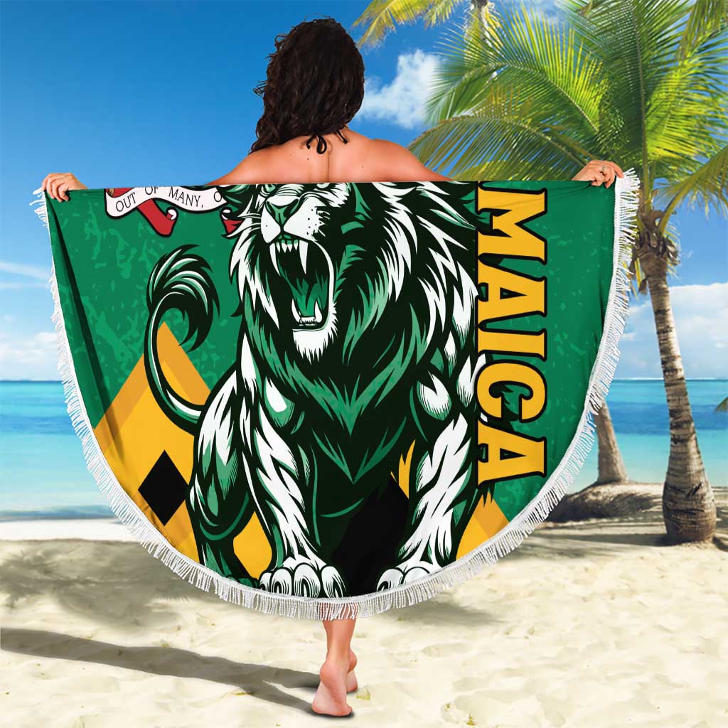 Jamaica Lion Beach Blanket Coat Of Arms - Sporty Style