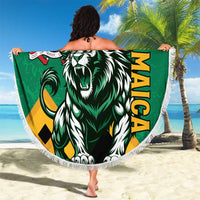 Jamaica Lion Beach Blanket Coat Of Arms - Sporty Style