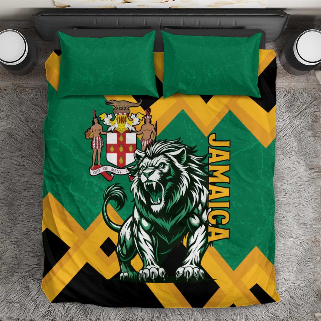 Jamaica Lion Bedding Set Coat Of Arms - Sporty Style
