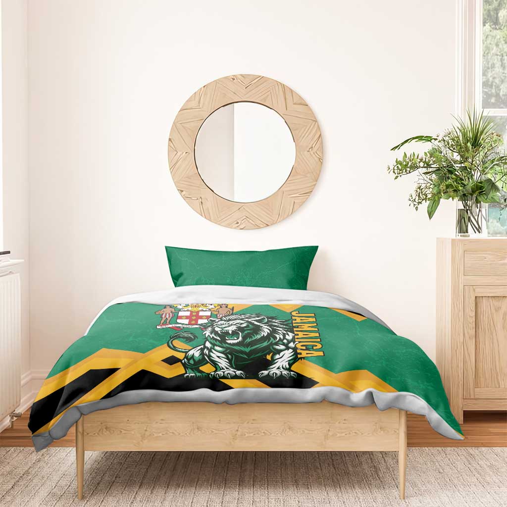 Jamaica Lion Bedding Set Coat Of Arms - Sporty Style