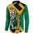 Jamaica Lion Button Sweatshirt Coat Of Arms - Sporty Style