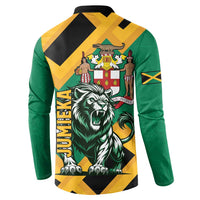 Jamaica Lion Button Sweatshirt Coat Of Arms - Sporty Style