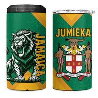 Jamaica Lion 4 in 1 Can Cooler Tumbler Coat Of Arms - Sporty Style