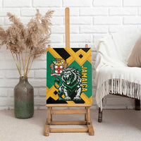 Jamaica Lion Canvas Wall Art Coat Of Arms - Sporty Style
