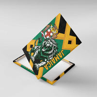 Jamaica Lion Canvas Wall Art Coat Of Arms - Sporty Style