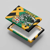 Jamaica Lion Canvas Wall Art Coat Of Arms - Sporty Style