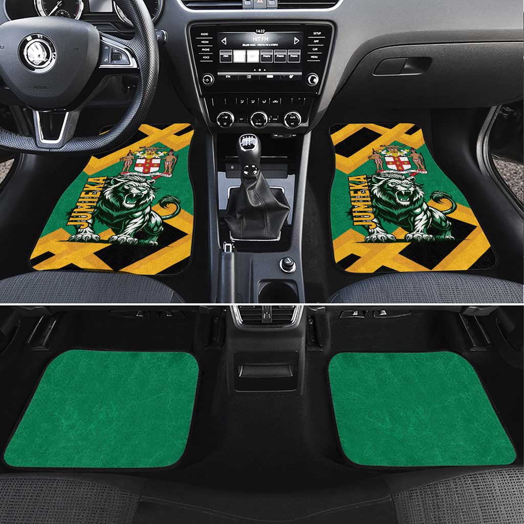 Jamaica Lion Car Mats Coat Of Arms - Sporty Style