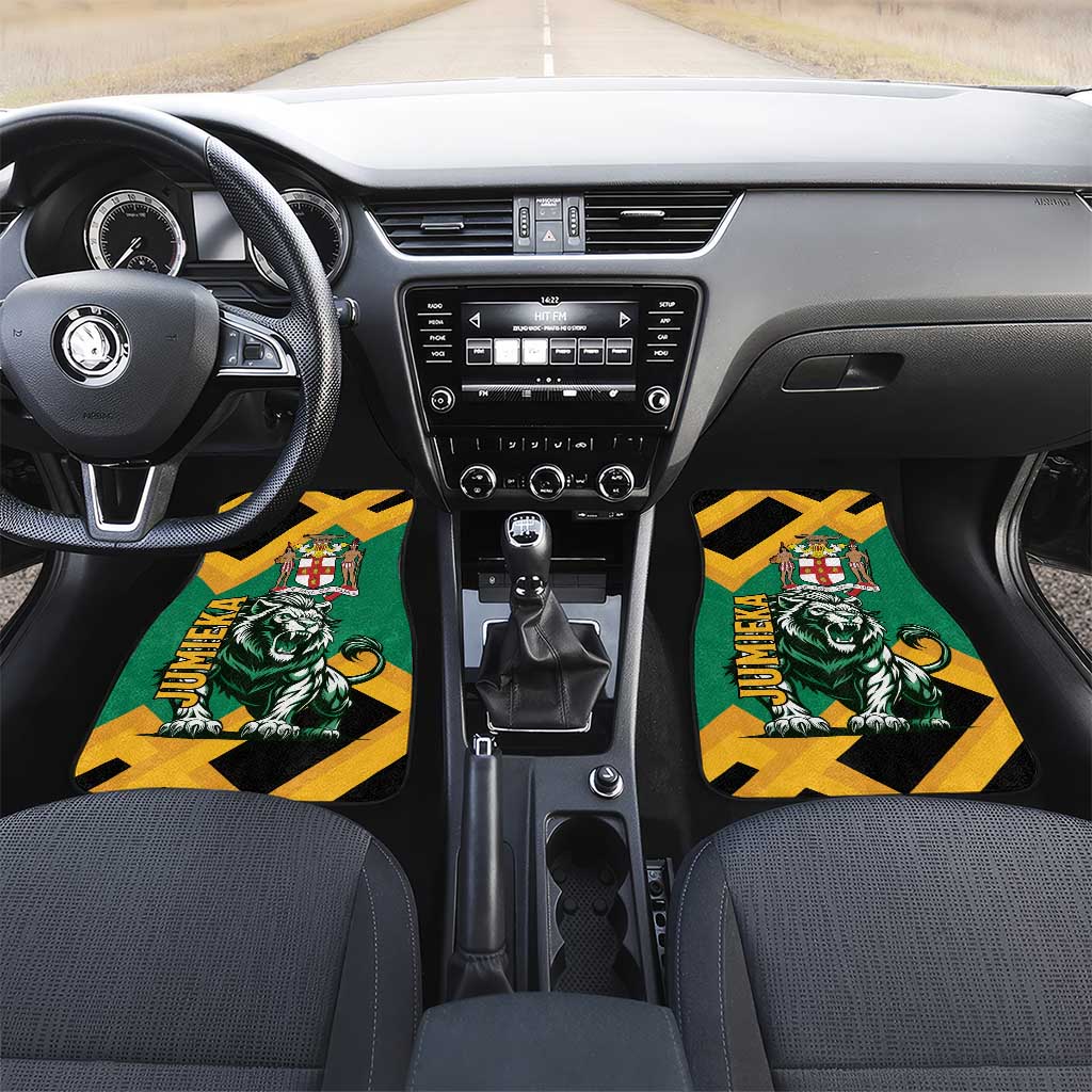 Jamaica Lion Car Mats Coat Of Arms - Sporty Style