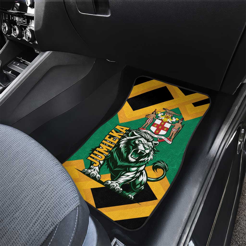 Jamaica Lion Car Mats Coat Of Arms - Sporty Style