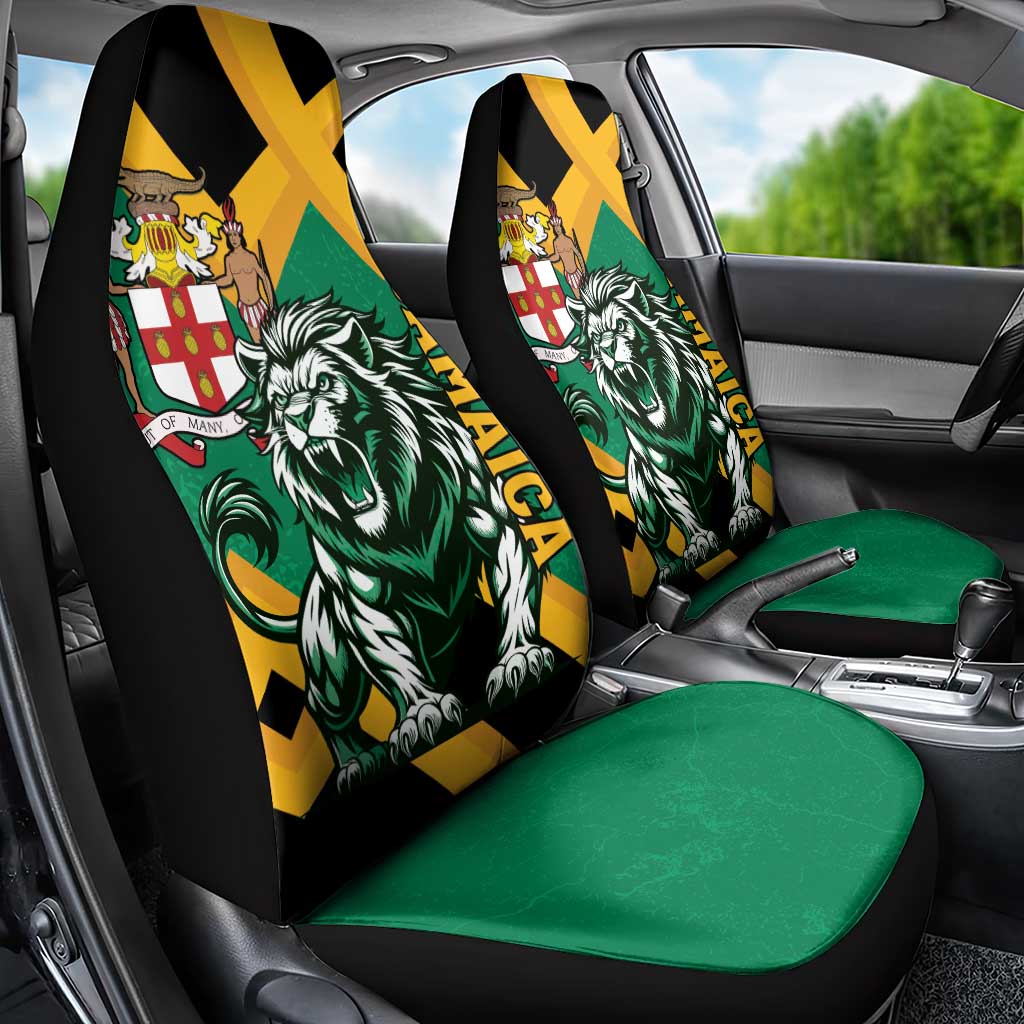 Jamaica Lion Car Seat Cover Coat Of Arms - Sporty Style