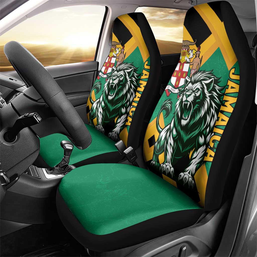 Jamaica Lion Car Seat Cover Coat Of Arms - Sporty Style