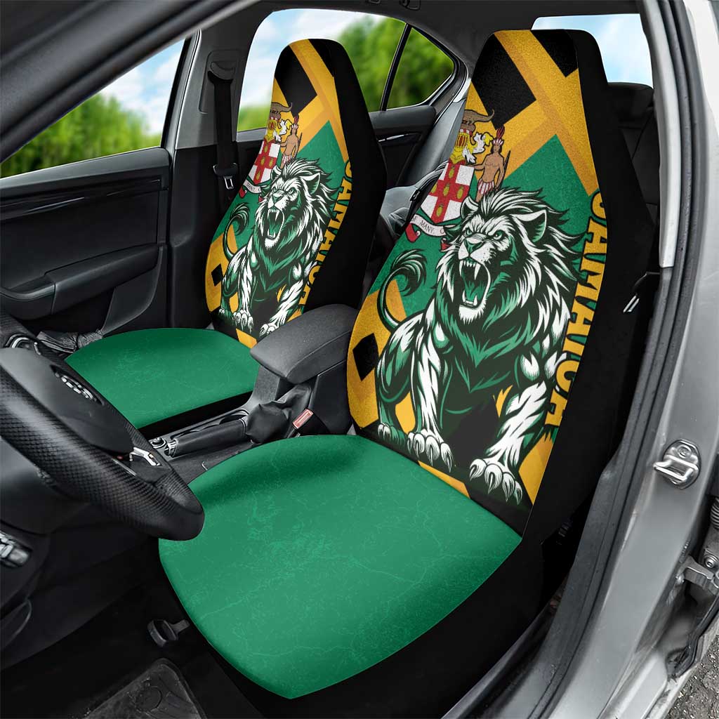 Jamaica Lion Car Seat Cover Coat Of Arms - Sporty Style