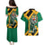 Jamaica Lion Couples Matching Puletasi and Hawaiian Shirt Coat Of Arms - Sporty Style
