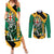 Jamaica Lion Couples Matching Summer Maxi Dress and Long Sleeve Button Shirt Coat Of Arms - Sporty Style