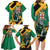 Jamaica Lion Family Matching Long Sleeve Bodycon Dress and Hawaiian Shirt Coat Of Arms - Sporty Style