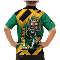 Jamaica Lion Family Matching Mermaid Dress and Hawaiian Shirt Coat Of Arms - Sporty Style