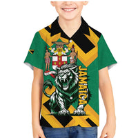 Jamaica Lion Family Matching Mermaid Dress and Hawaiian Shirt Coat Of Arms - Sporty Style