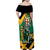 Jamaica Lion Family Matching Off Shoulder Maxi Dress and Hawaiian Shirt Coat Of Arms - Sporty Style