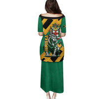 Jamaica Lion Family Matching Puletasi and Hawaiian Shirt Coat Of Arms - Sporty Style
