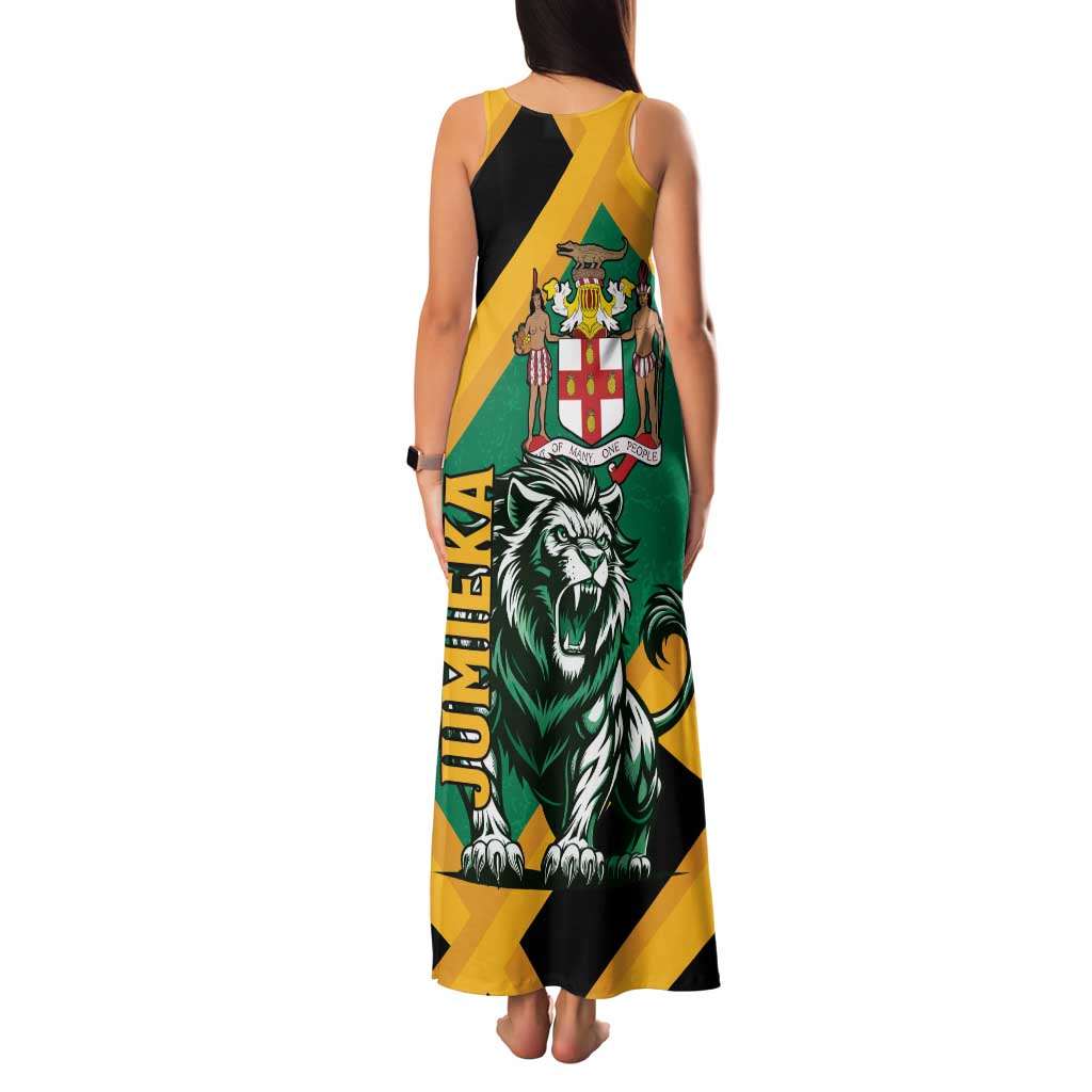 Jamaica Lion Family Matching Tank Maxi Dress and Hawaiian Shirt Coat Of Arms - Sporty Style