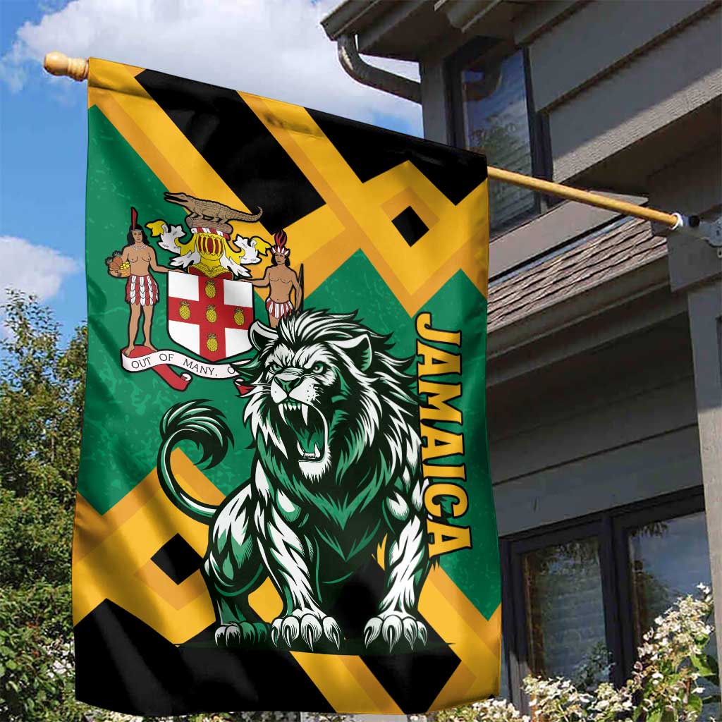 Jamaica Lion Garden Flag Coat Of Arms - Sporty Style