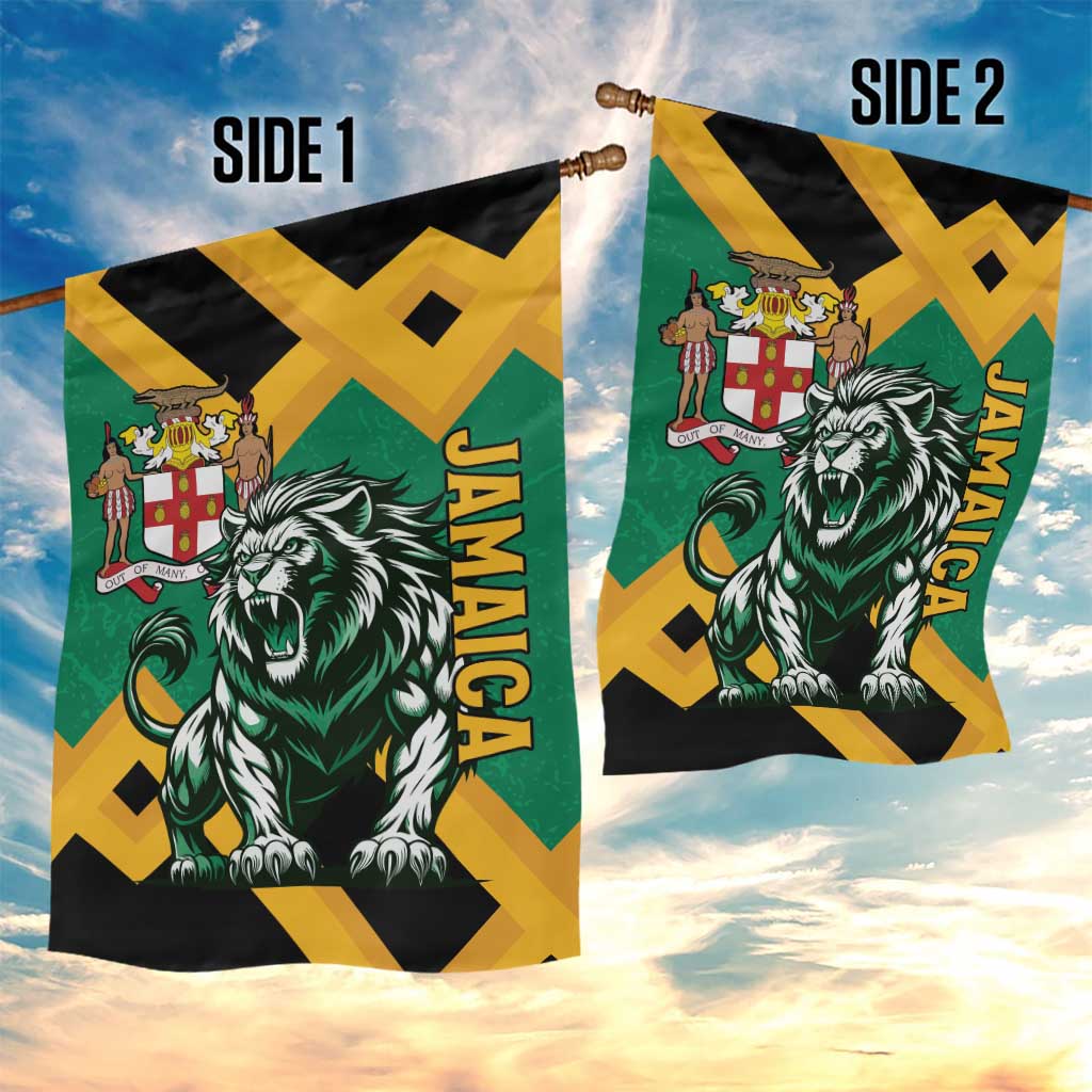 Jamaica Lion Garden Flag Coat Of Arms - Sporty Style